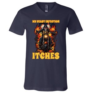 My Yeast Infection Itches V-Neck T-Shirt