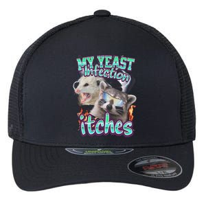 My Yeast Infection Itches Opossum Raccoon Flexfit Unipanel Trucker Cap