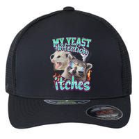 My Yeast Infection Itches Opossum Raccoon Flexfit Unipanel Trucker Cap