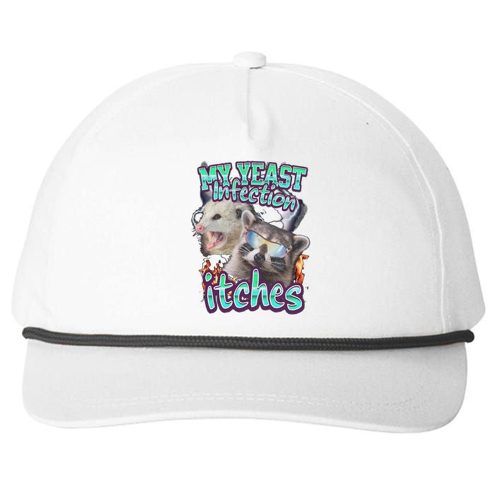 My Yeast Infection Itches Opossum Raccoon Snapback Five-Panel Rope Hat