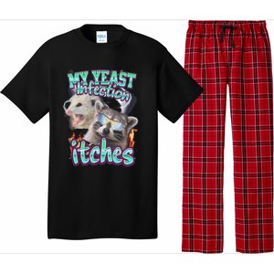 My Yeast Infection Itches Opossum Raccoon Pajama Set