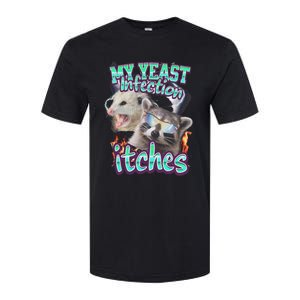 My Yeast Infection Itches Opossum Raccoon Softstyle CVC T-Shirt