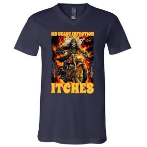 My Yeast Infection Itches V-Neck T-Shirt