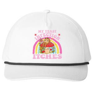 My Yeast Infection Itches Funny Mushroom Frog Meme Humor Snapback Five-Panel Rope Hat