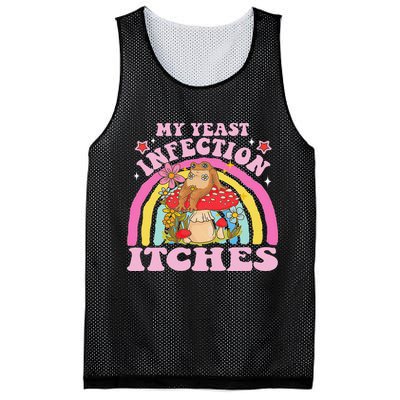 My Yeast Infection Itches Funny Mushroom Frog Meme Humor Mesh Reversible Basketball Jersey Tank