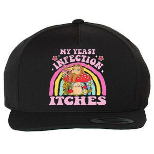 My Yeast Infection Itches Funny Mushroom Frog Meme Humor Wool Snapback Cap