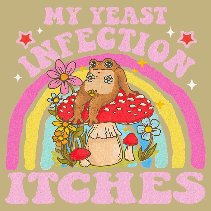 My Yeast Infection Itches Funny Mushroom Frog Meme Humor Cooling Performance Crew T-Shirt