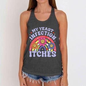 My Yeast Infection Itches Women's Knotted Racerback Tank