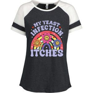 My Yeast Infection Itches Enza Ladies Jersey Colorblock Tee