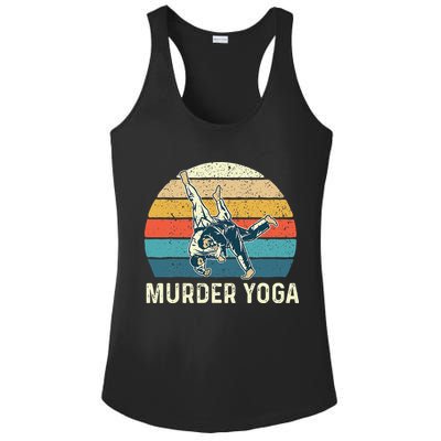 Murder Yoga Jiu Jitsu Grappler Martial Arts Coach BJJ Ladies PosiCharge Competitor Racerback Tank