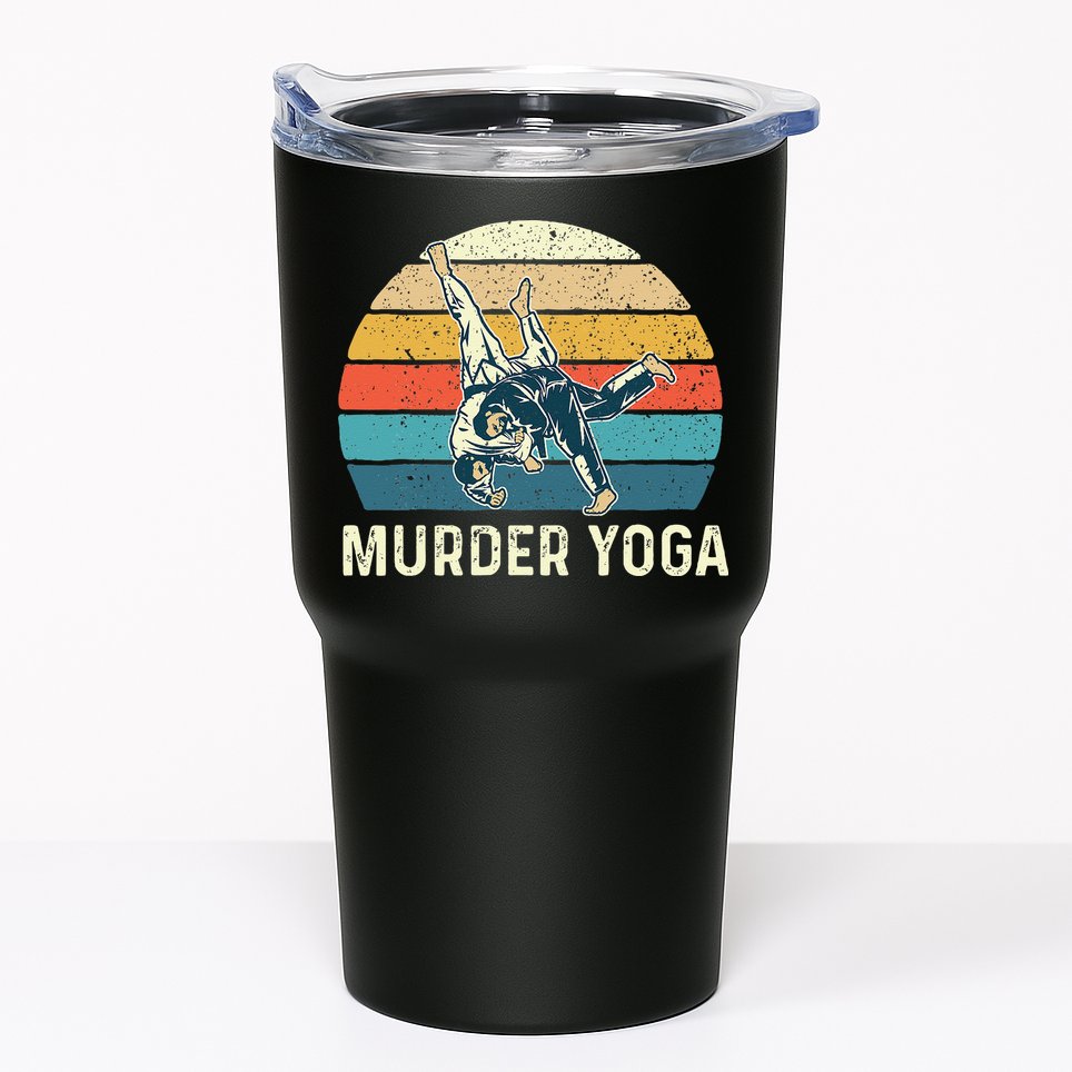Murder Yoga Jiu Jitsu Grappler Martial Arts Coach BJJ Tumbler