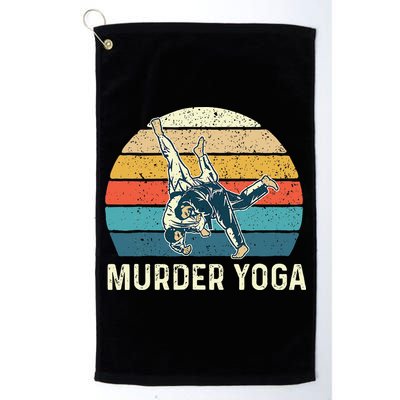 Murder Yoga Jiu Jitsu Grappler Martial Arts Coach BJJ Golf Towel