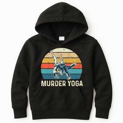 Murder Yoga Jiu Jitsu Grappler Martial Arts Coach BJJ Kids Hoodie