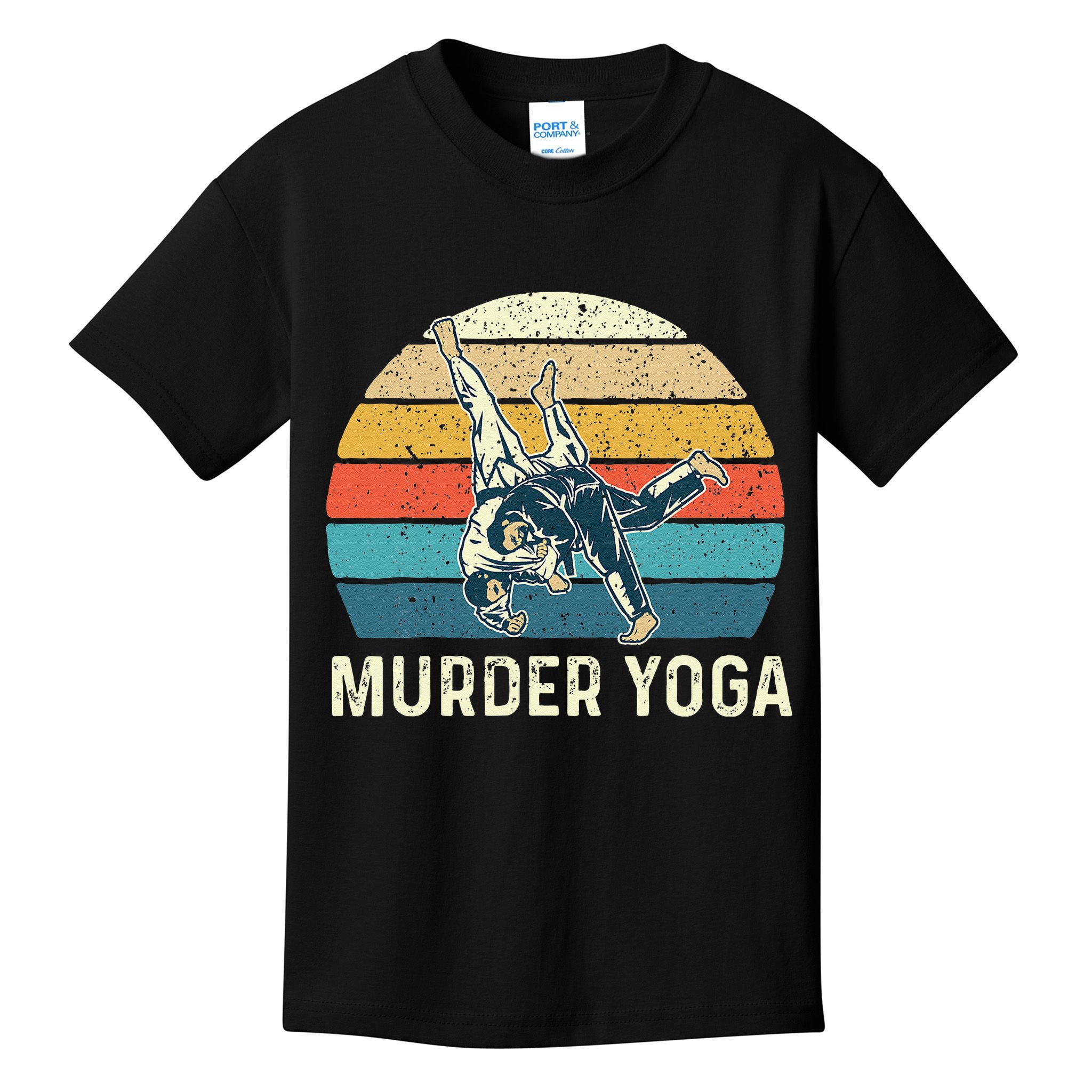 Murder Yoga Jiu Jitsu Grappler Martial Arts Coach BJJ Kids T-Shirt
