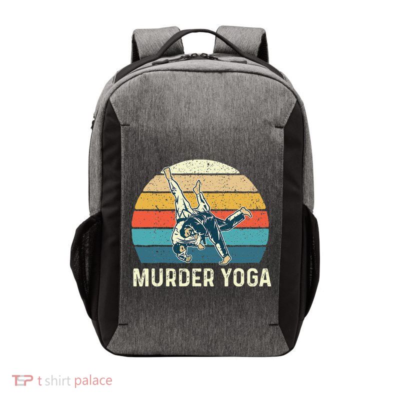 Murder Yoga Jiu Jitsu Grappler Martial Arts Coach BJJ Vector Backpack