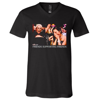 Michelle Yeoh Jamie Lee Curtis Golden Globes Friends Supporting Friends V-Neck T-Shirt