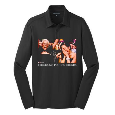 Michelle Yeoh Jamie Lee Curtis Golden Globes Friends Supporting Friends Silk Touch Performance Long Sleeve Polo