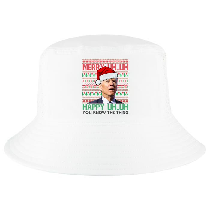 Merry You Know The Thing Funny Joe Biden Christmas Cool Comfort Performance Bucket Hat