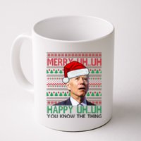 Merry You Know The Thing Funny Joe Biden Christmas Coffee Mug