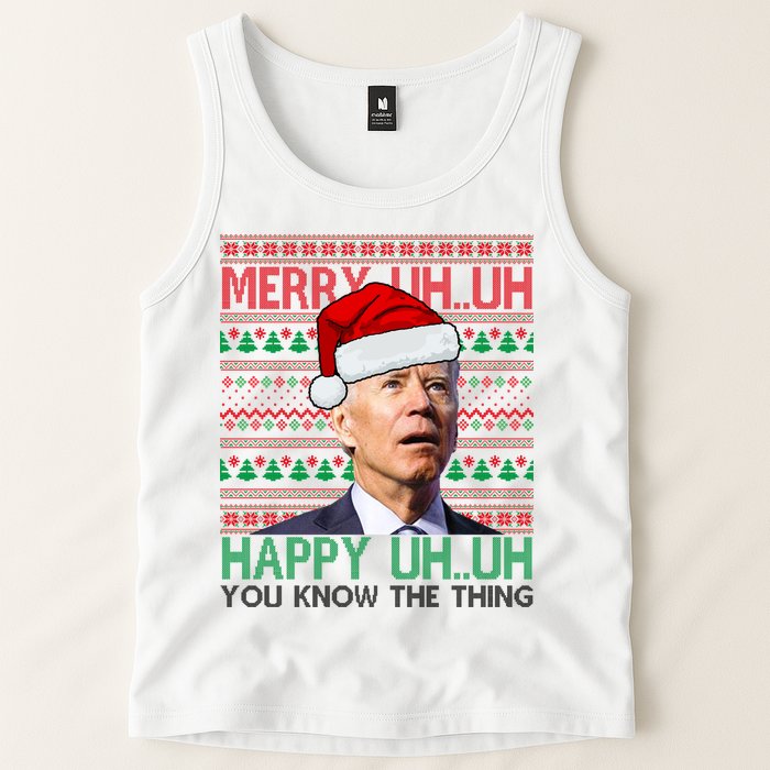 Merry You Know The Thing Funny Joe Biden Christmas Tank Top