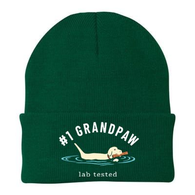 Men Yellow Labrador Retriever Dog Grandpa 1 Grandpaw Knit Cap Winter Beanie