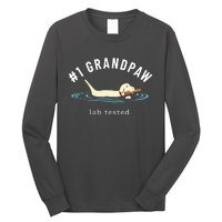 Men Yellow Labrador Retriever Dog Grandpa 1 Grandpaw Long Sleeve Shirt