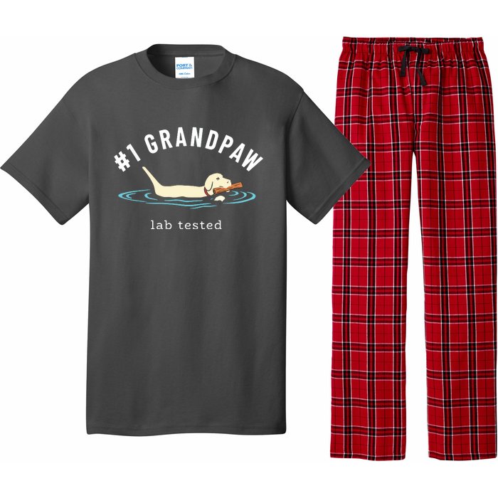 Men Yellow Labrador Retriever Dog Grandpa 1 Grandpaw Pajama Set