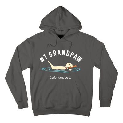 Men Yellow Labrador Retriever Dog Grandpa 1 Grandpaw Tall Hoodie