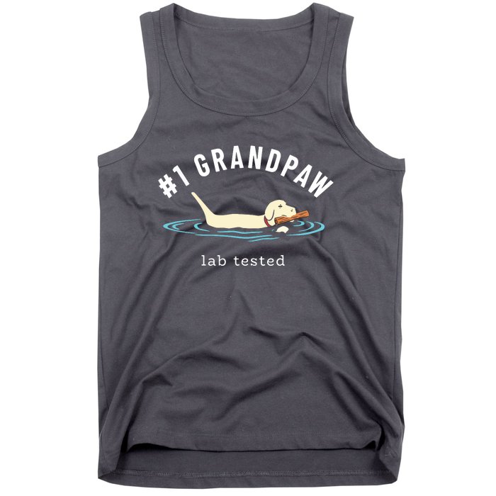 Men Yellow Labrador Retriever Dog Grandpa 1 Grandpaw Tank Top