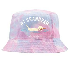 Men Yellow Labrador Retriever Dog Grandpa 1 Grandpaw Tie-Dyed Bucket Hat