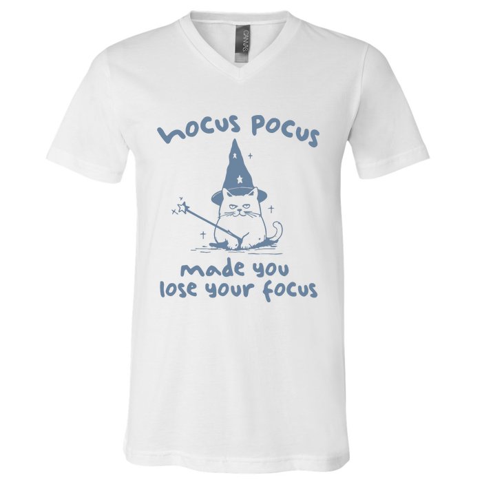 Made You Lose Your Focus Retro V-Neck T-Shirt