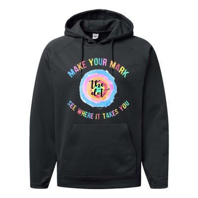 Make Your Mark Dot Day See Where It Takes You The Dot Performance Fleece Hoodie