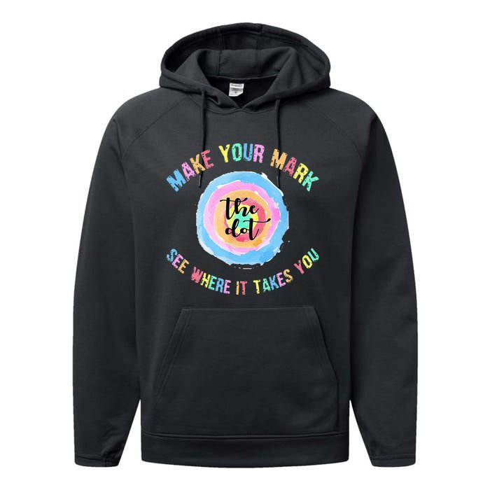 Make Your Mark Dot Day See Where It Takes You The Dot Performance Fleece Hoodie