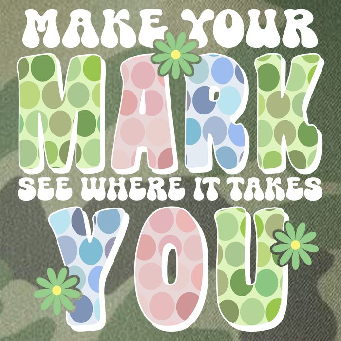 Mark Your Mark See Where It Takes You Dot Day Legacy Tie Dye Trucker Hat