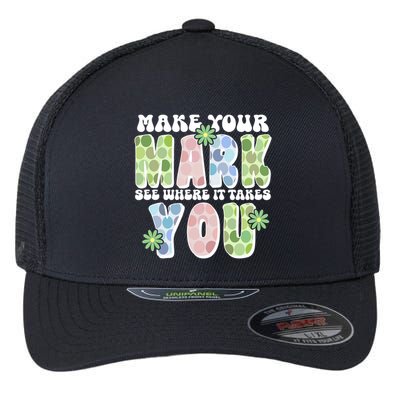 Mark Your Mark See Where It Takes You Dot Day Flexfit Unipanel Trucker Cap
