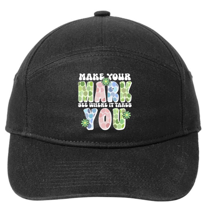 Mark Your Mark See Where It Takes You Dot Day 7-Panel Snapback Hat