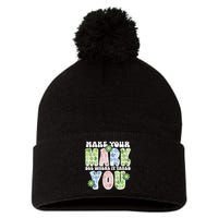 Mark Your Mark See Where It Takes You Dot Day Pom Pom 12in Knit Beanie