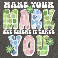Mark Your Mark See Where It Takes You Dot Day Cotton Canvas Backpack