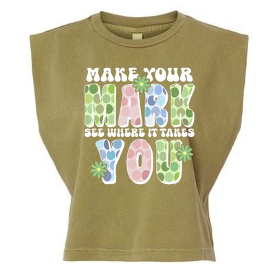 Mark Your Mark See Where It Takes You Dot Day Garment-Dyed Women's Muscle Tee