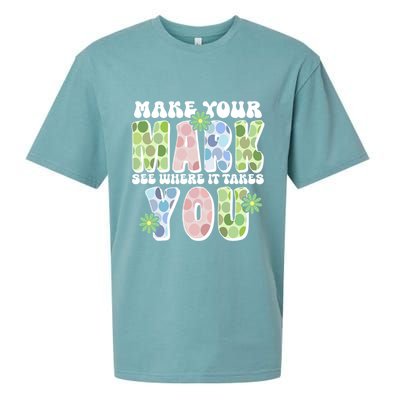 Mark Your Mark See Where It Takes You Dot Day Sueded Cloud Jersey T-Shirt