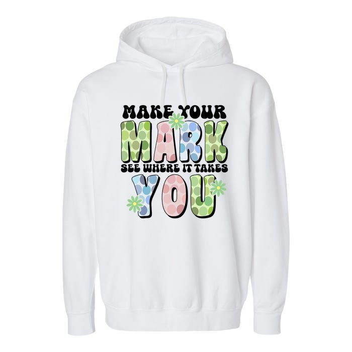 Mark Your Mark See Where It Takes You Dot Day Garment-Dyed Fleece Hoodie