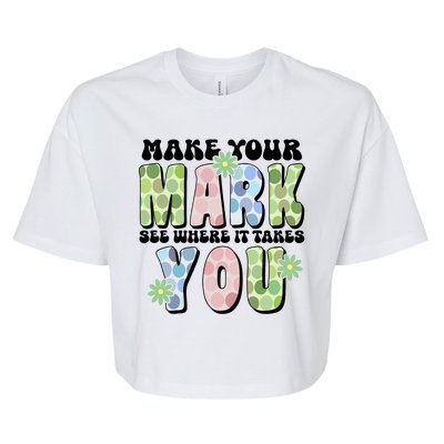 Mark Your Mark See Where It Takes You Dot Day Bella+Canvas Jersey Crop Tee