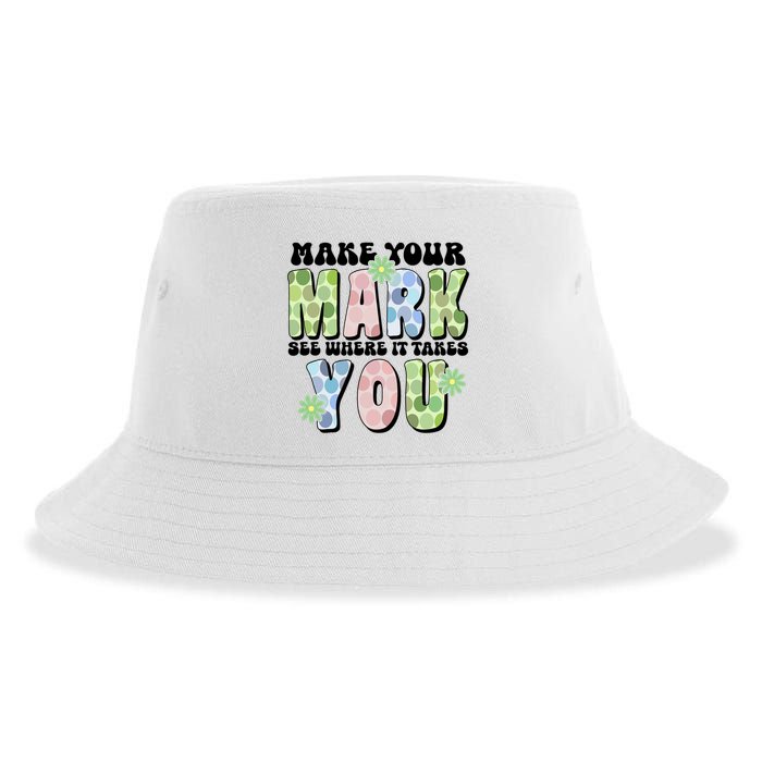 Mark Your Mark See Where It Takes You Dot Day Sustainable Bucket Hat