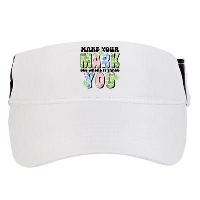 Mark Your Mark See Where It Takes You Dot Day Adult Drive Performance Visor