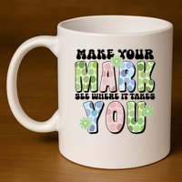 Mark Your Mark See Where It Takes You Dot Day 11oz C Handle Ceramic Mug