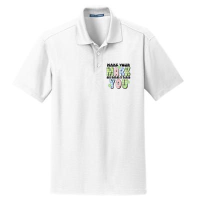 Mark Your Mark See Where It Takes You Dot Day Dry Zone Grid Polo