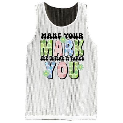 Mark Your Mark See Where It Takes You Dot Day Mesh Reversible Basketball Jersey Tank