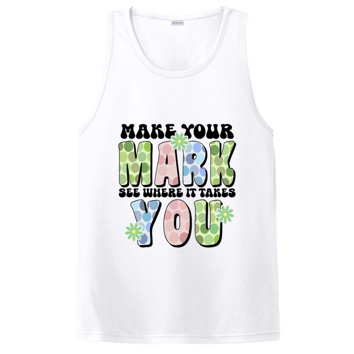 Mark Your Mark See Where It Takes You Dot Day PosiCharge Competitor Tank