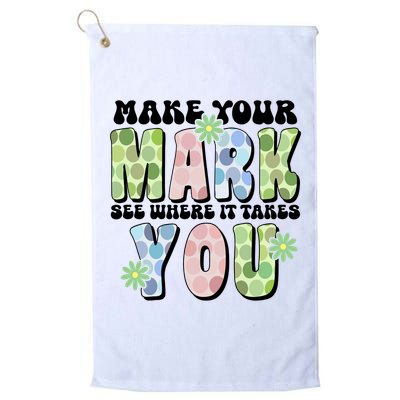 Mark Your Mark See Where It Takes You Dot Day Golf Towel