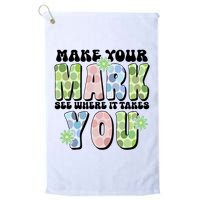 Mark Your Mark See Where It Takes You Dot Day Golf Towel